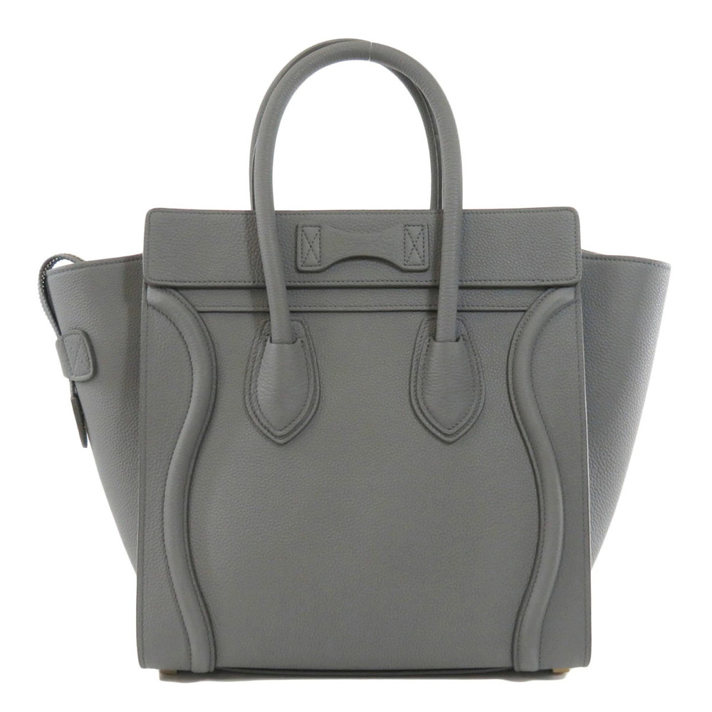 Celine Calfskin Handbag Luggage Black